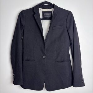 J. Crew Regent Blazer Jacket Black Wool Blend Women's 00